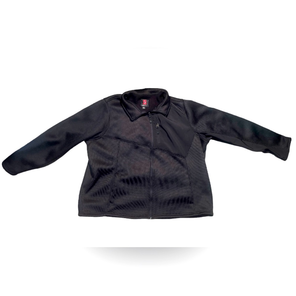 SwissTech Knit Skiing Outdoor Full Zip Sweater Jacket Black |size:3XL